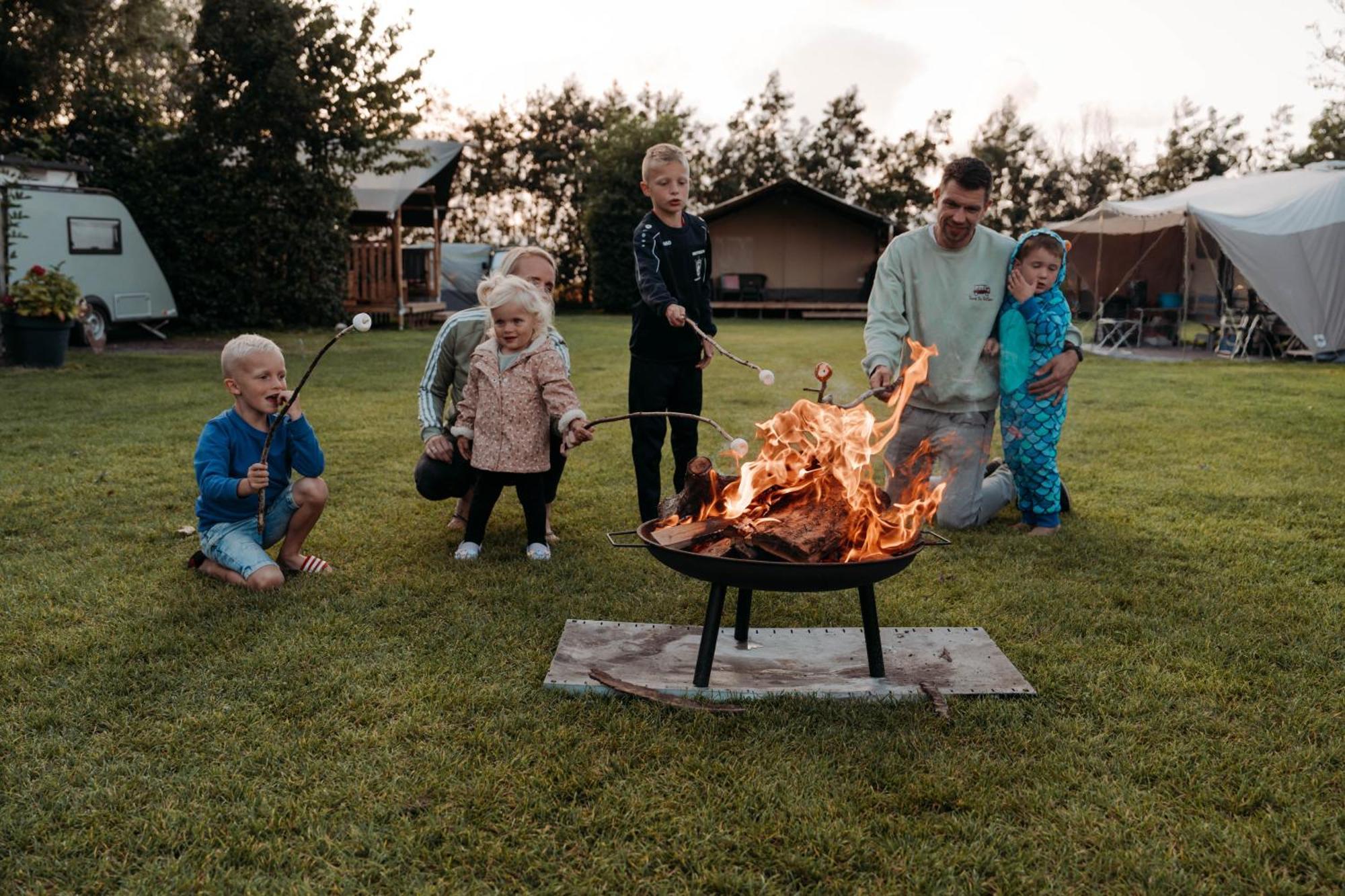 Camping De Tulpenweide Lege Kampeerplaats, Lege Plaats Op Het Gras Zonder Bed Breezand Esterno foto